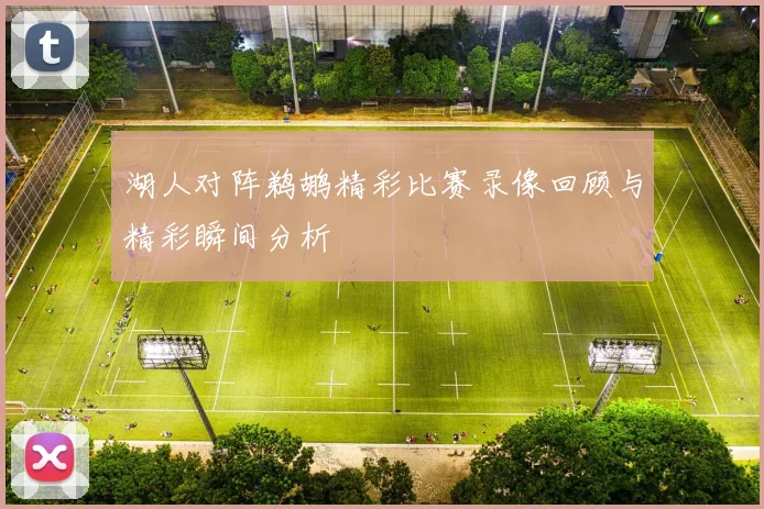 湖人对阵鹈鹕精彩比赛录像回顾与精彩瞬间分析